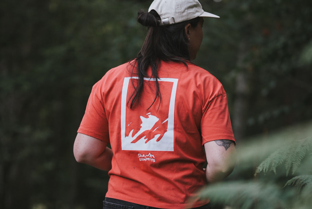 Dames T-shirt She Summits - Rood