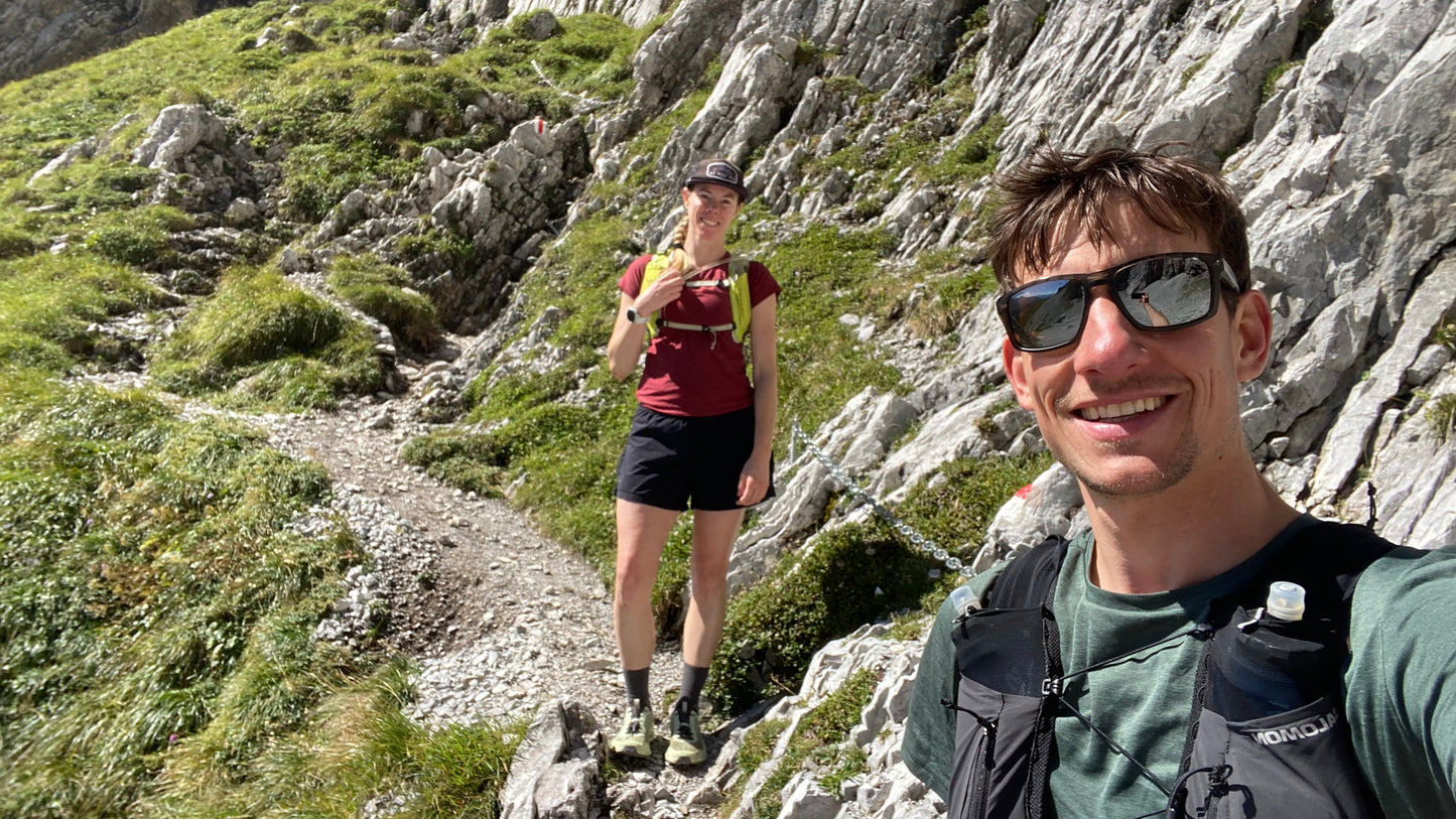 Beginnerstocht trailrunning Innsbruck met gidsen Stefan & Nicky