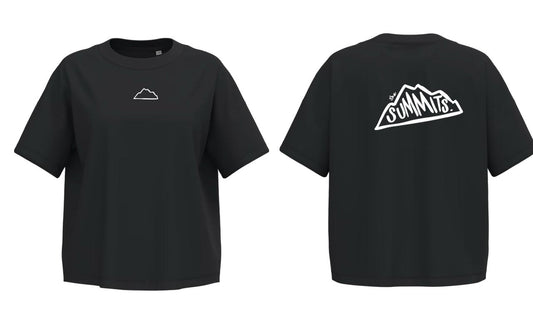 Dames T-shirt She Summits - zwart