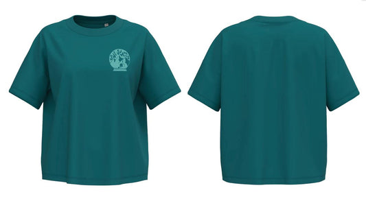 Dames T-shirt She Summits - Peacock green