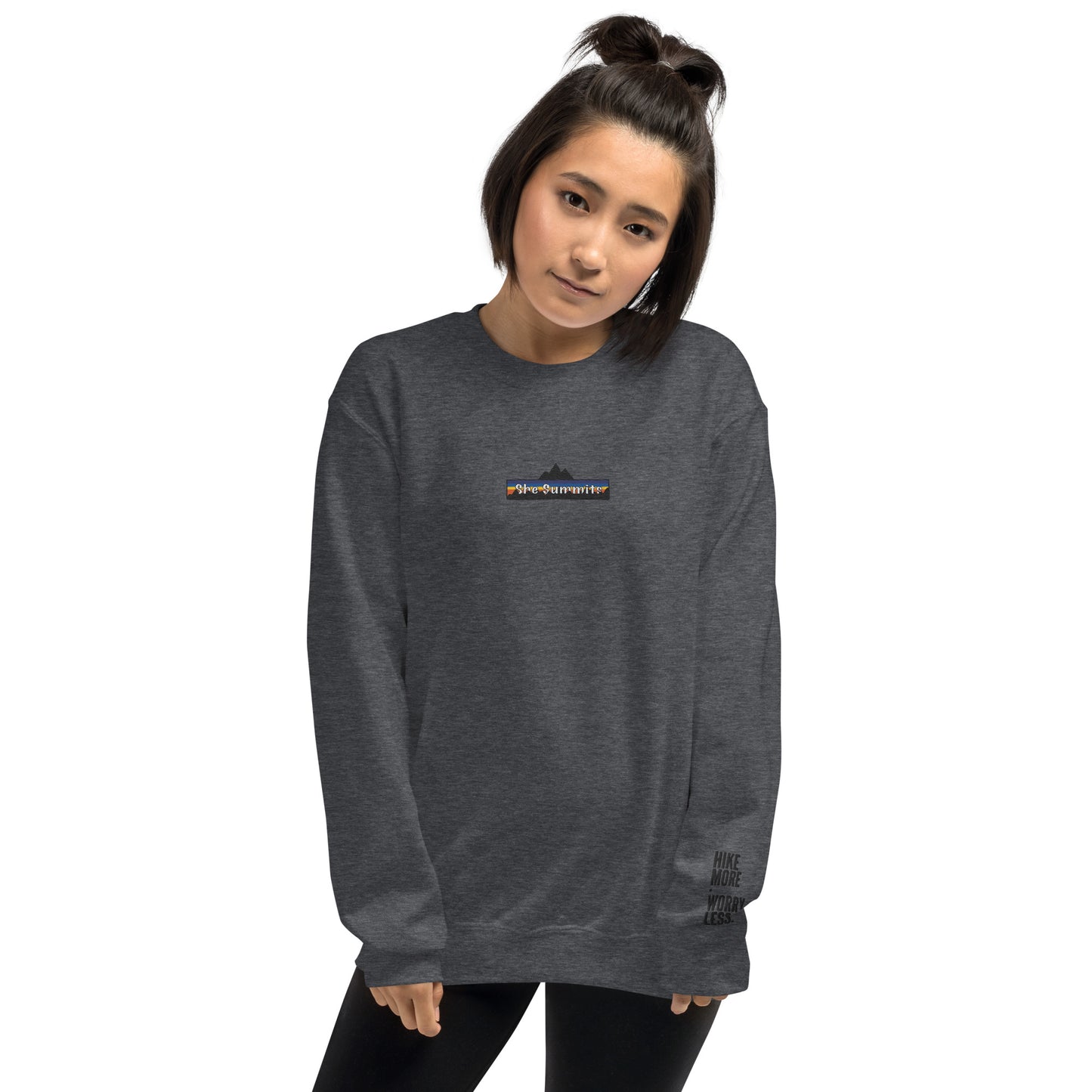 Uniseks sweatshirt - She Summits - Hike more worry less