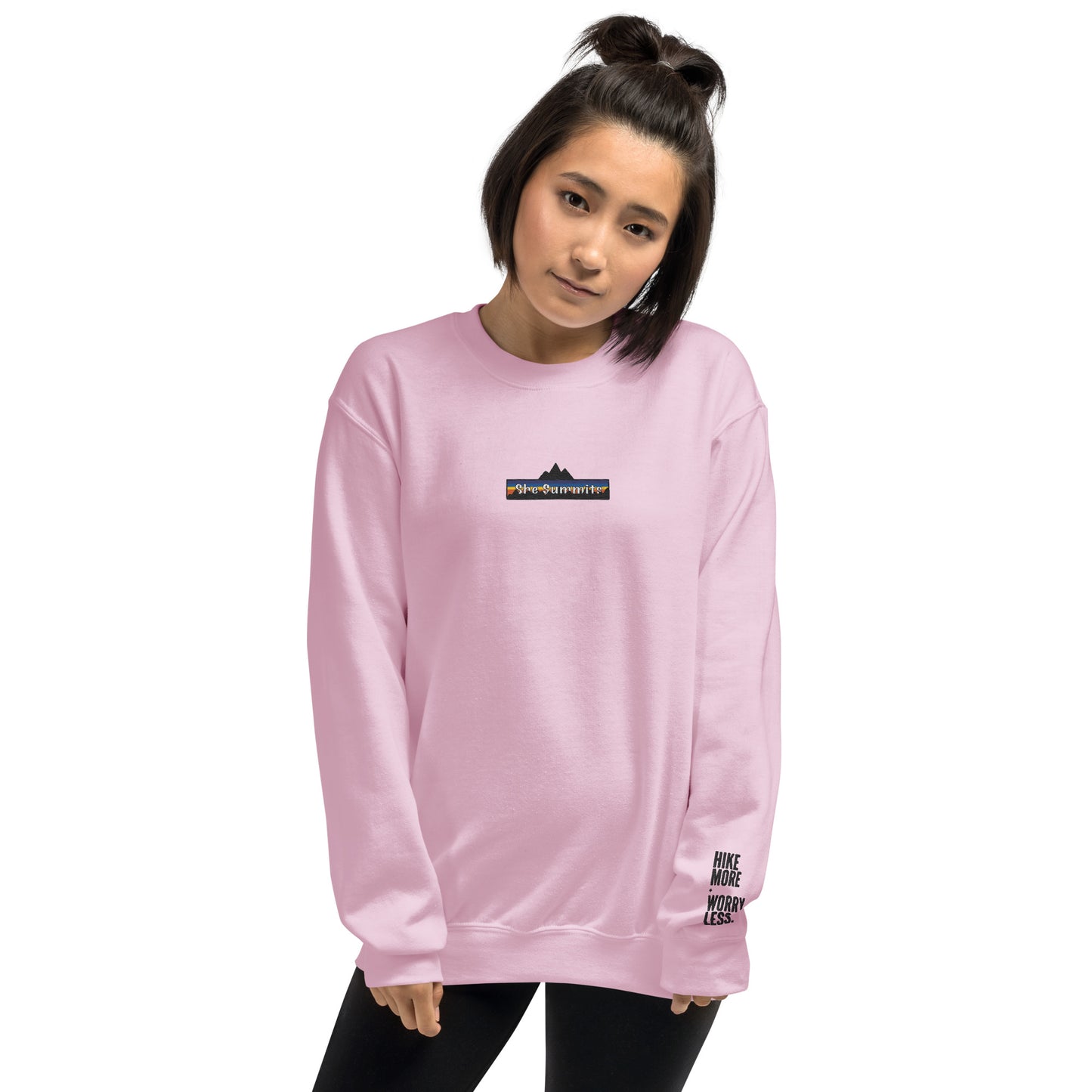 Uniseks sweatshirt - She Summits - Hike more worry less